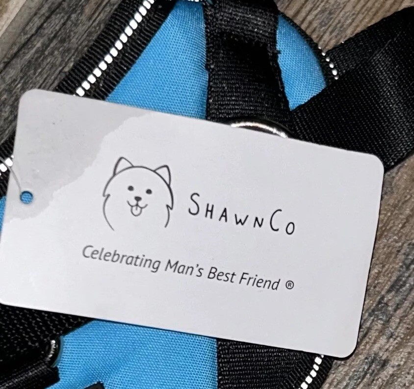 Shawn Co Size Small Blue/Black Dog Harness NWT