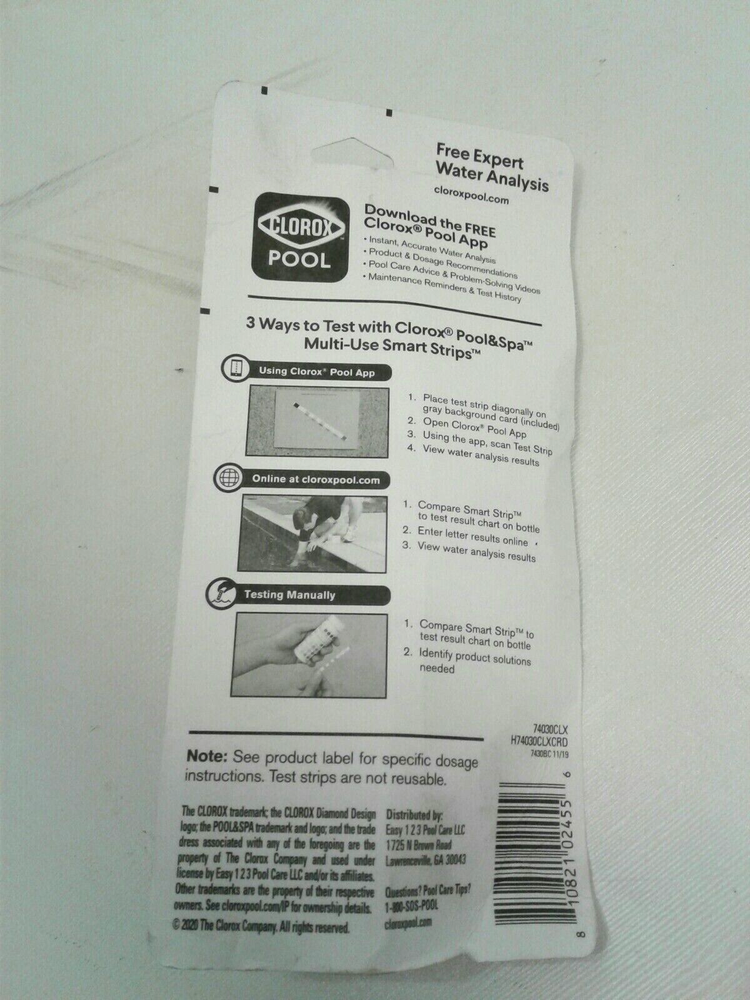 Clorox Pool&Spa Multi Use Smart Testing Strips (30 Strips)