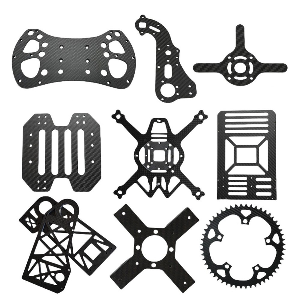 Carbon Fiber Sheet Plate Panel CNC Cutting Processing Custom Service Frame Parts