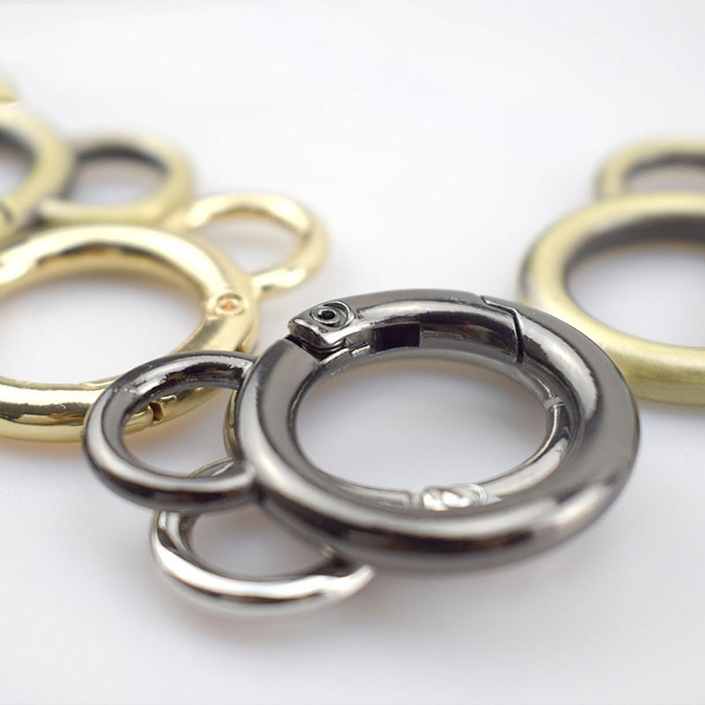 Spring Metal Ring Openable Pendant Bag Belt Strap Web Clip Buckle Trigger Clasp