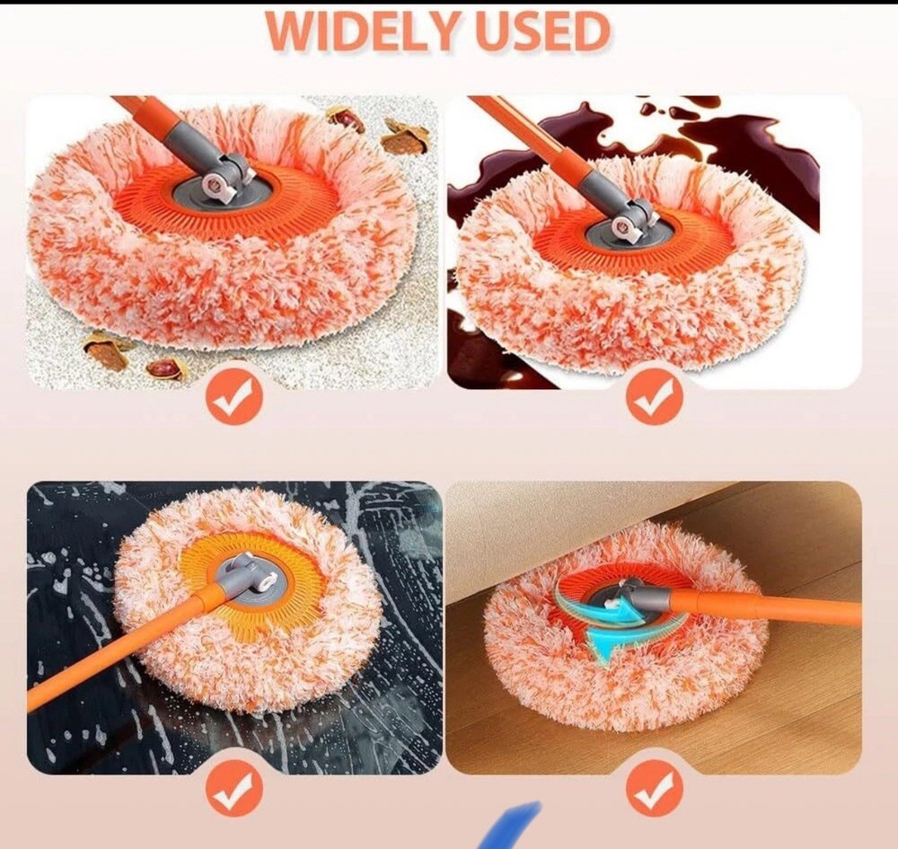 Telescopic Microfiber All-Purpose Duster with Metal Handle, Orange