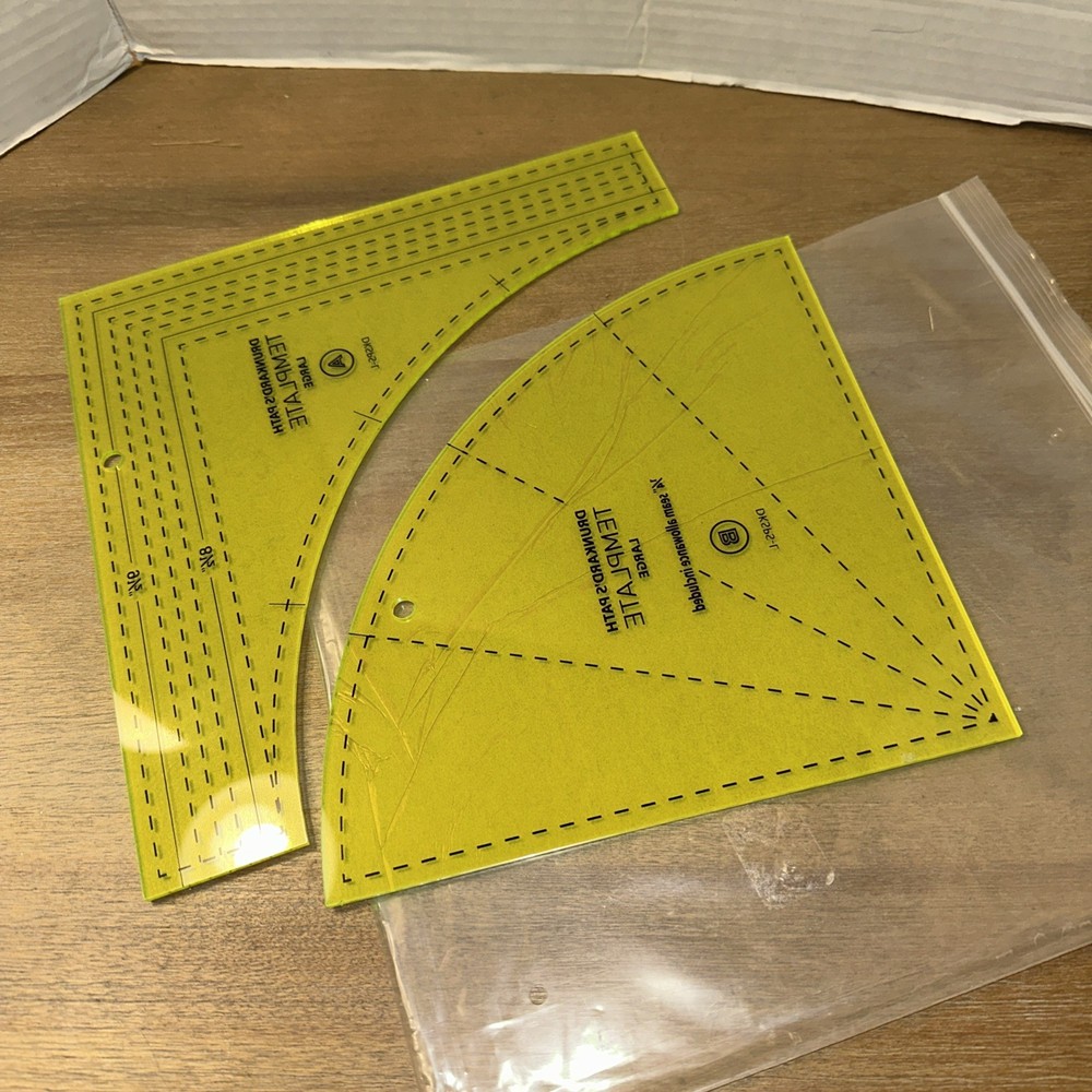 Quilting Stencil Templates Large Drunkard's Path Pattern Plastic 2 PC Set