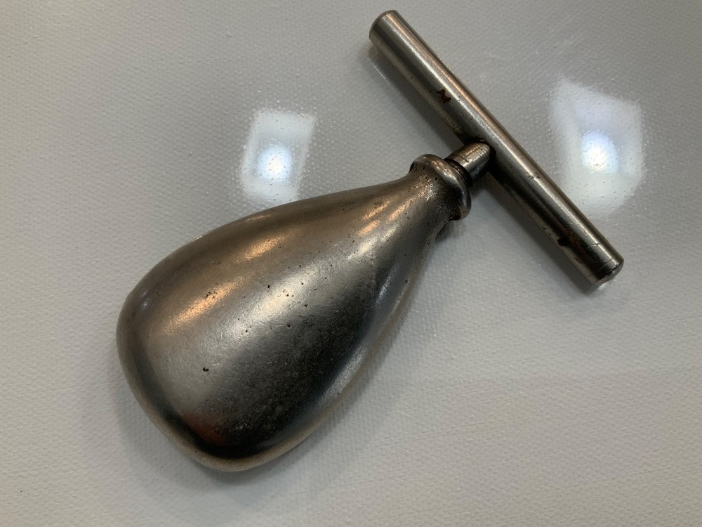 Vintage Walnut Shaped Cast Iron T-Screw Nut Cracker solid well made item