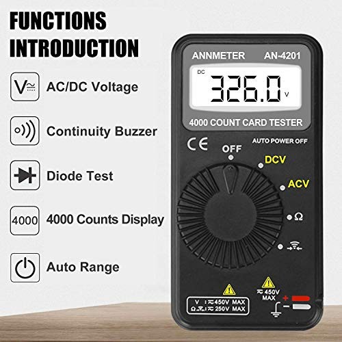 Digital Multimeter,Pocket Voltmeter Ohmmeter Measuring AC&DC Voltage