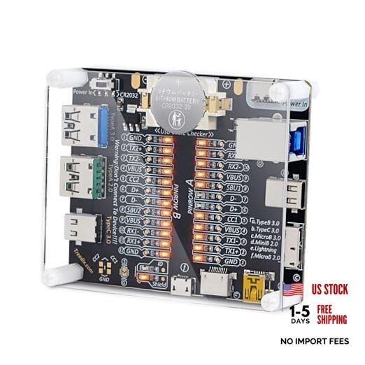 USB Cable Tester Board USB Cable Checker USB Cable Checker with Acrylic Case