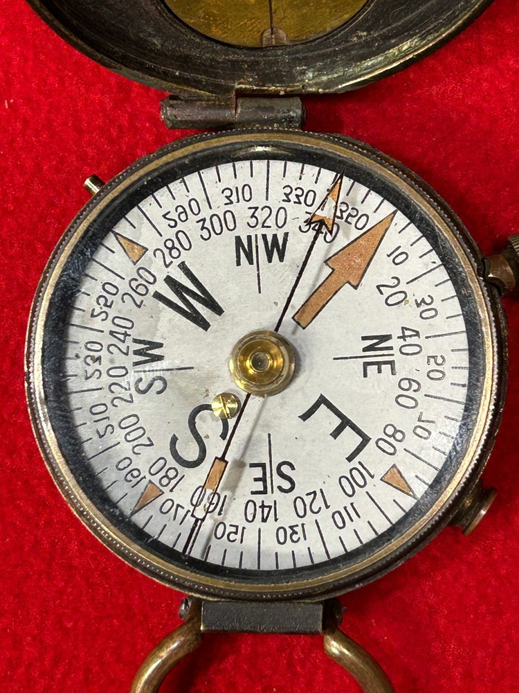 WWI Plan LTD Neuchatel Switzerland - US Engineer Corp. Brass Compass
