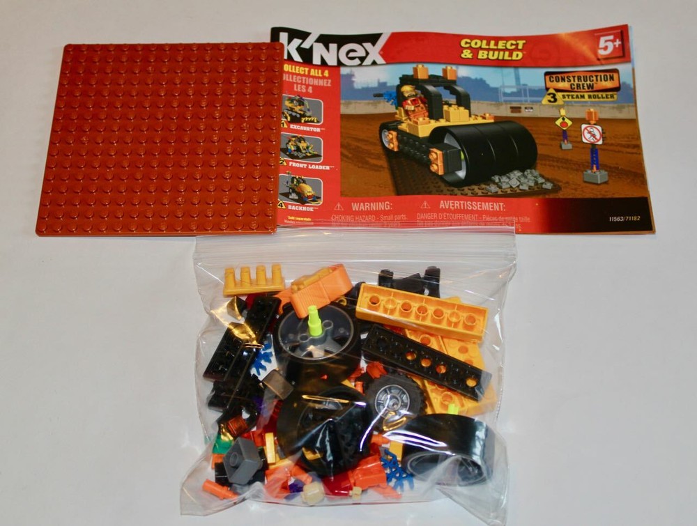 K'nex Construction Crew 3 Steam Roller Nearly Complete