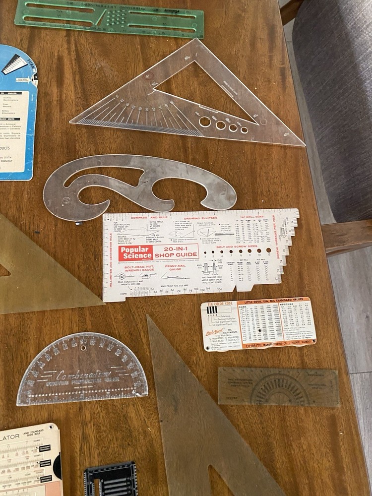 VTG Picket Slide Rule Lot Ohmite Resistance Calculator Engineering Tools Draft