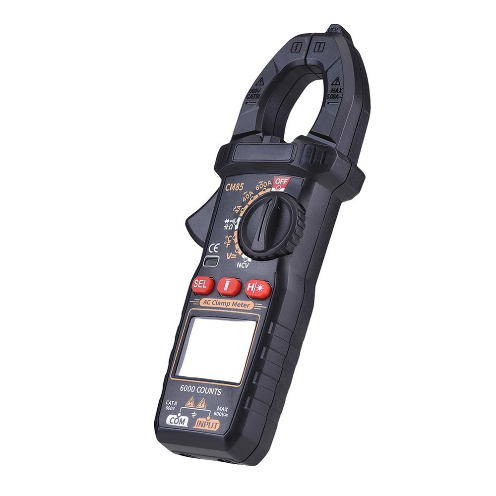 CM85 Clamp Meter with Backlight Flashlight NCV Diode Buzzer 6000 Count