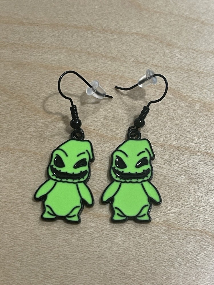 Oogie Boogie Green Earrings ~ New