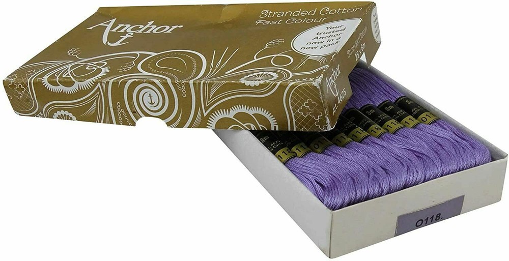 Anchor Threads Cross Stitch Stranded Cotton Thread Sewing Hand Embroidery Purple