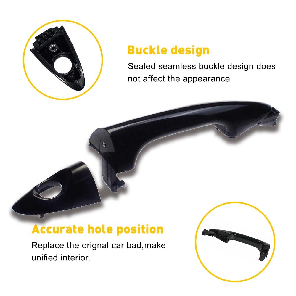 Exterior Door Handle For 2012-2016 Hyundai Accent Front Driver Left Side Black
