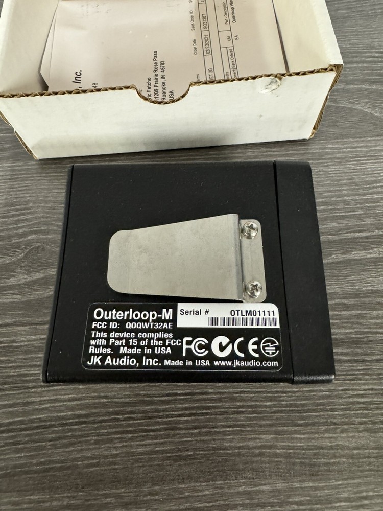 JK Audio Outerloop XLR M Intercom Belt Pack