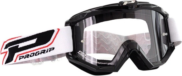 Pro Grip 3201 Raceline Goggles Black/White Clear