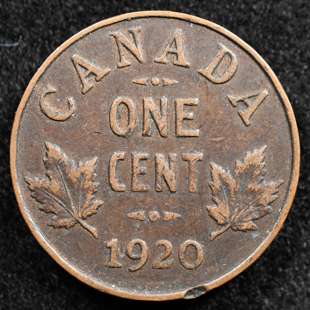 Canada 1 Cent 1920, Coin, Inv#G399
