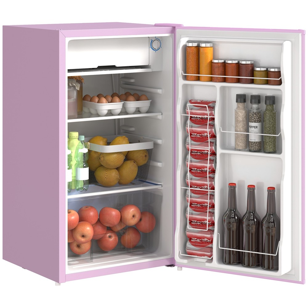3.2 Cu.Ft Compact Refrigerator with Adjustable Thermostat, Pink