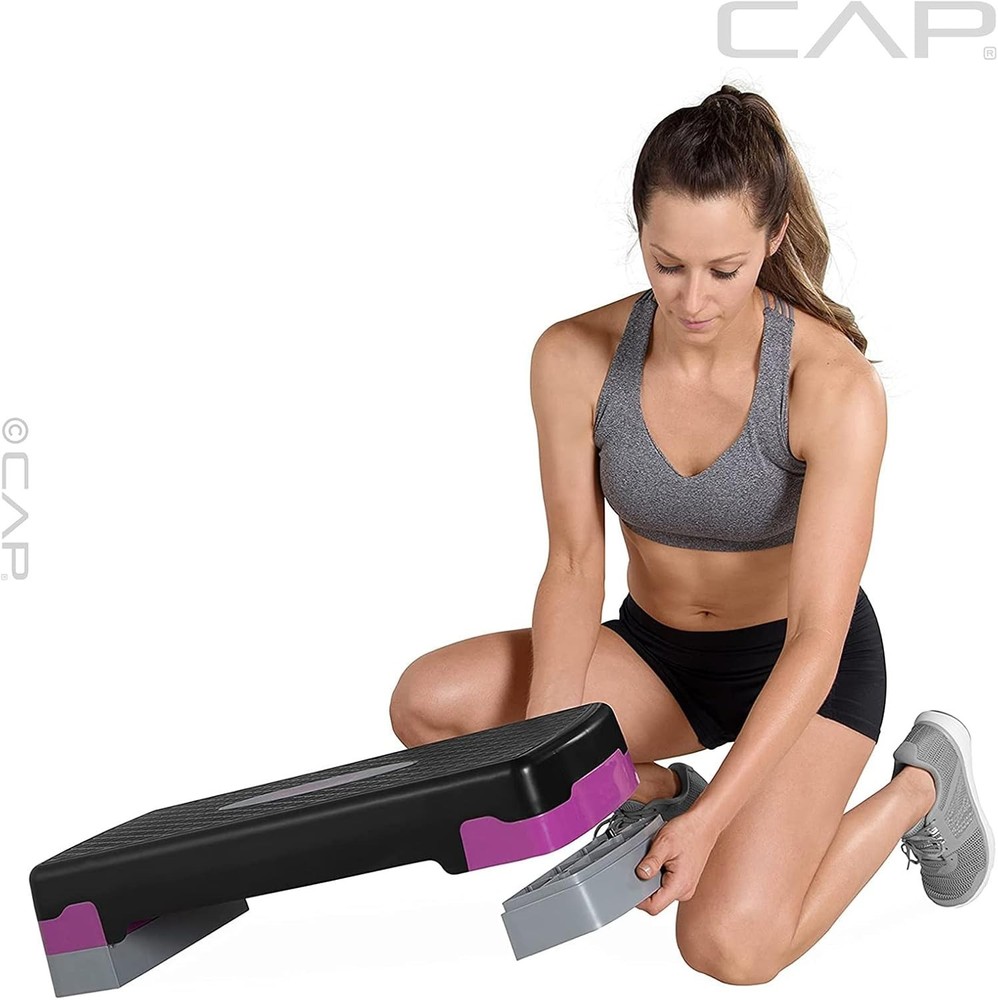 Compact Aerobic Step Platform with 4 Risers - Ideal for Cardio and Strength