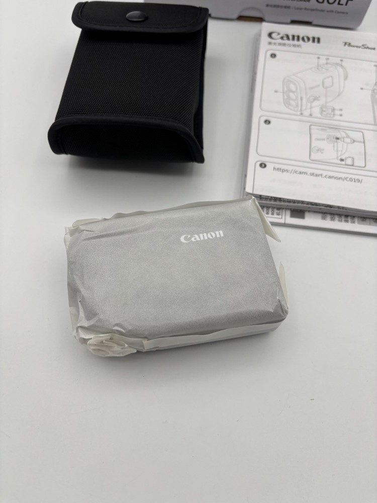 Canon PowerShot Golf Laser Rangefinder Black Bundle - MINT