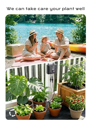 Solar Drip Irrigation System, USB Charging, 49FT, Automatic Plant Watering