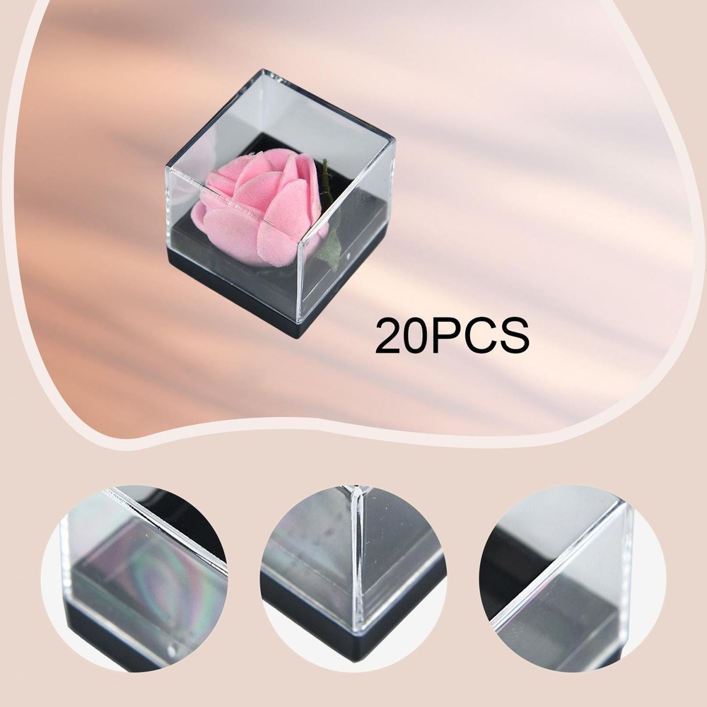 20x Mineral Display Boxes Organizers Versatile Square Display Cases Sample
