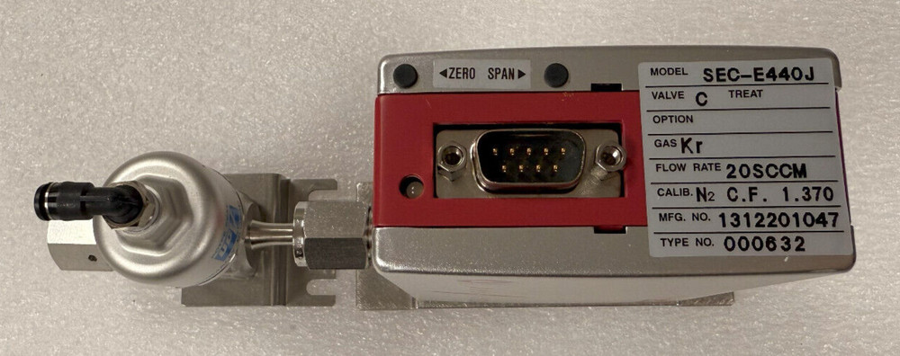 SEC-E440J Mass Flow Controller 20 sccm Calibrated for Kr