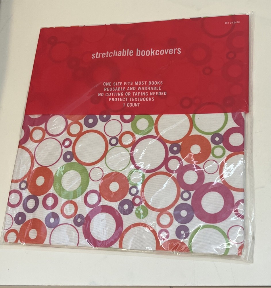 4 New Target School Stretchable Bookcovers Washable Fabric Reusable Text Binder