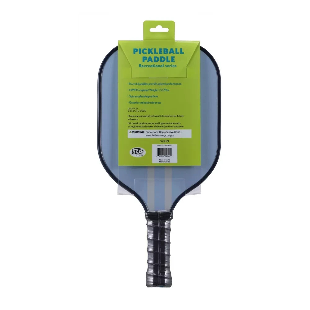 Sakar 13mm Pickleball Paddle Double Sided - Light Blue/Dark Blue Stripe