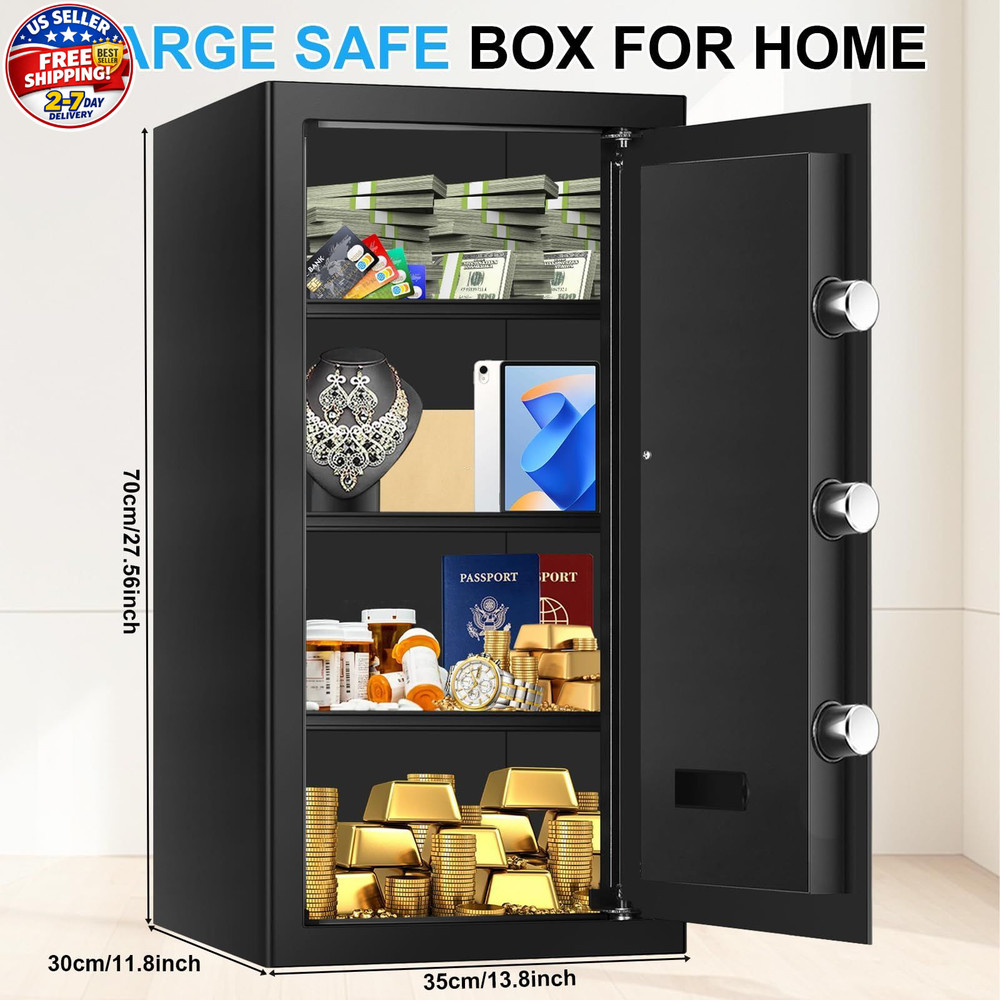 6.1 Cuft Extra Large Fire Safes for Home, Digital Fireproof Safe w/ Programmable