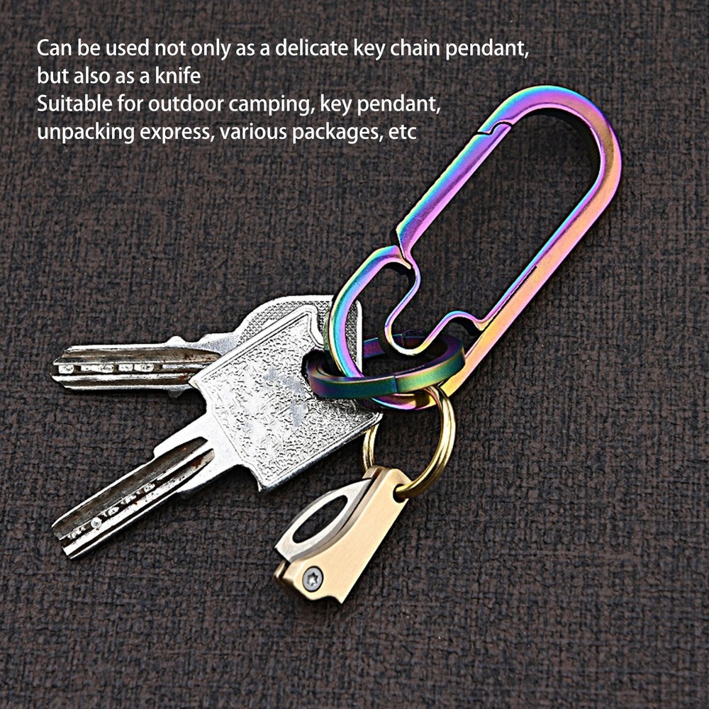 Brass Mini Knife Foldable Multifunction Keychain Tiny Knife For Package Openning