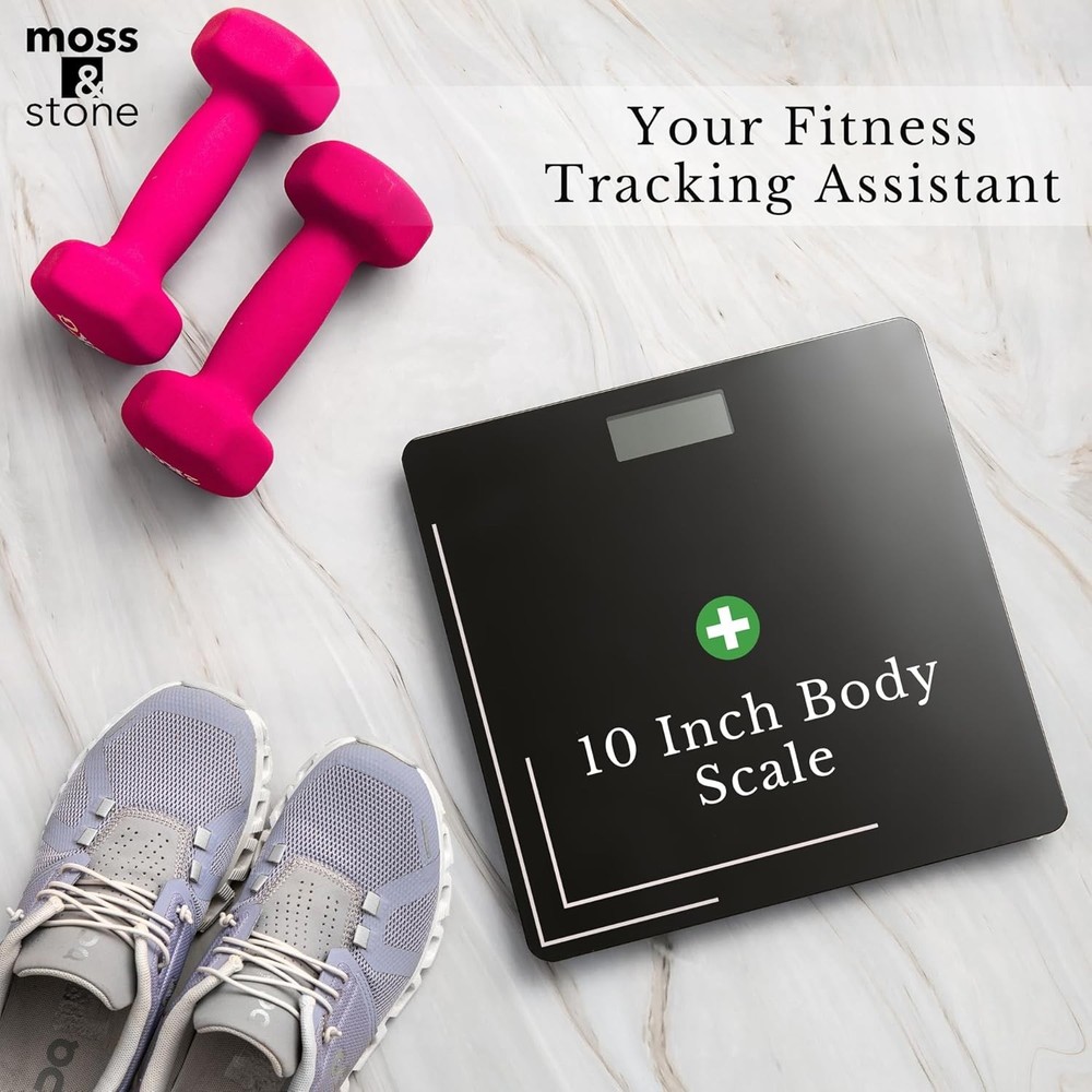 Modern Digital Weight Scale: Backlit Display, 400lb Capacity for Home Tracking