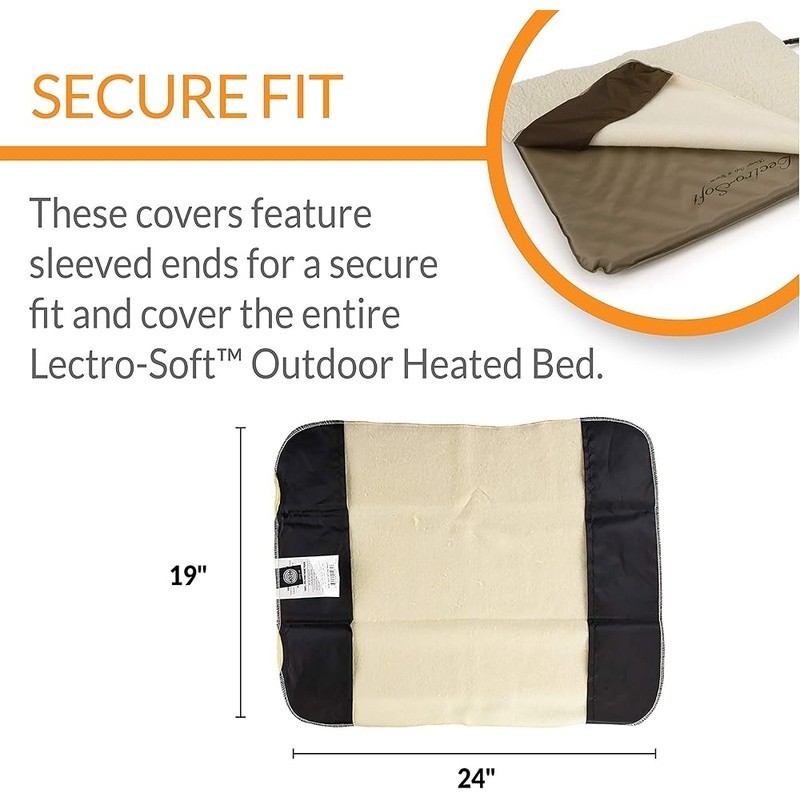 Heated Pet Bed Replacement Cover Soft Breathable Polyester Machine Washable New