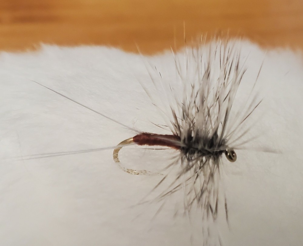 Rusty Spinner, Hackle Wing Rusty Spinner, Hi Vis Rusty Spinner, Dry Fly, 3 pack