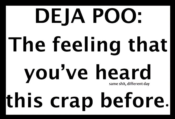 Deja Poo: Feeling That You've Heard Same Sh*t Different Day Crap Before MAGNET
