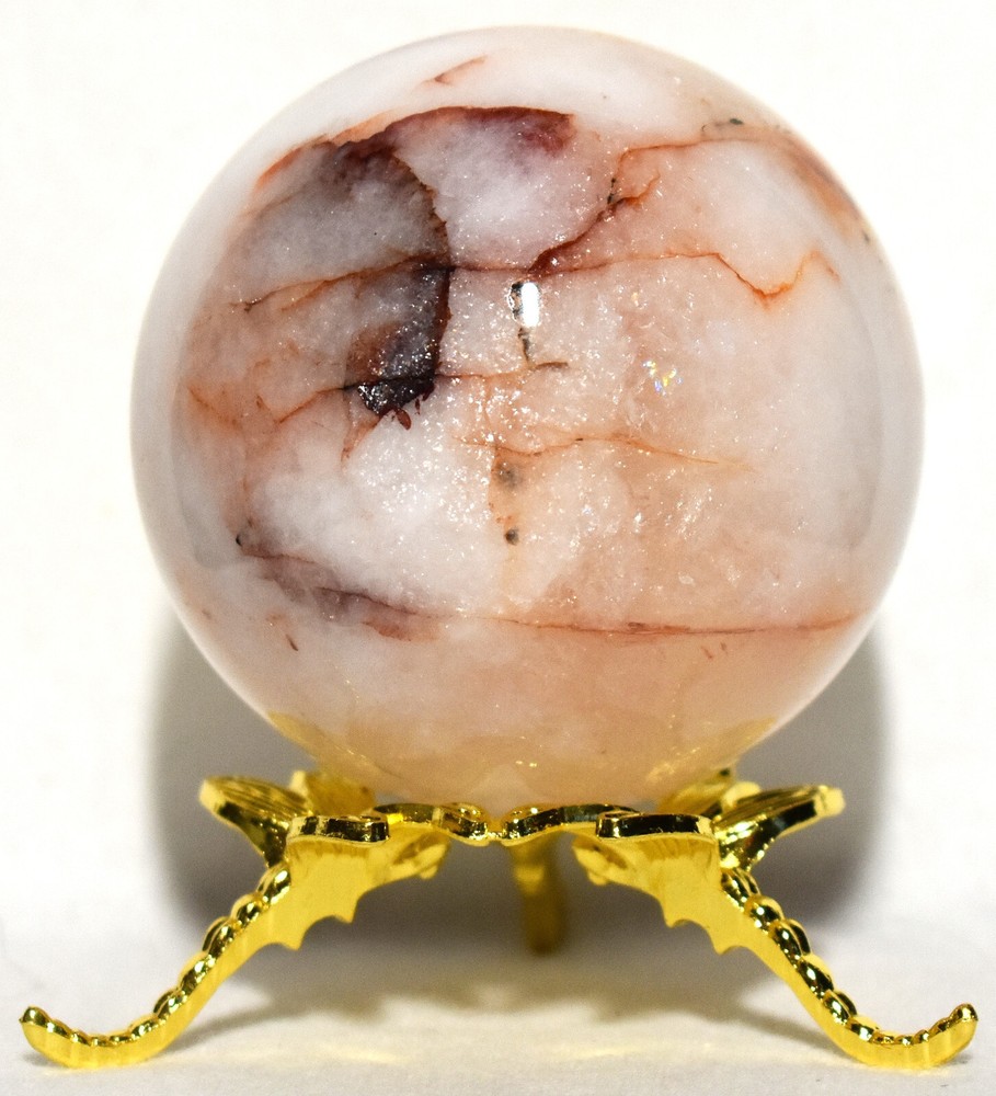 Beautiful Fire Quartz Sphere 2.53"/385 grams