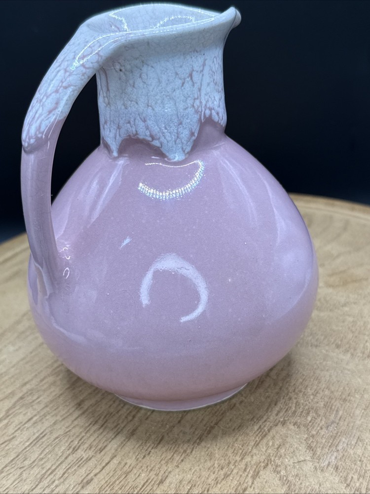 Pink Drip Glaze Ceramic Pitcher