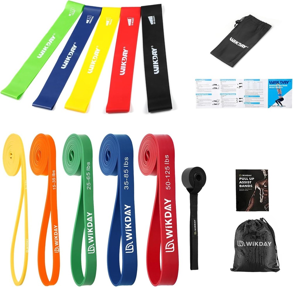 Resistance Bands, Pull Up Workout for Exercise, Thick Heavy Band Set with Door