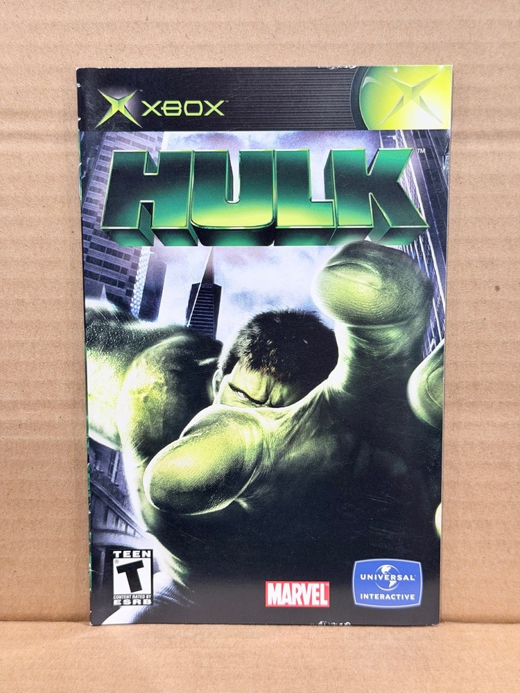 Hulk Microsoft Xbox  Game Manual Booklet Only No Game