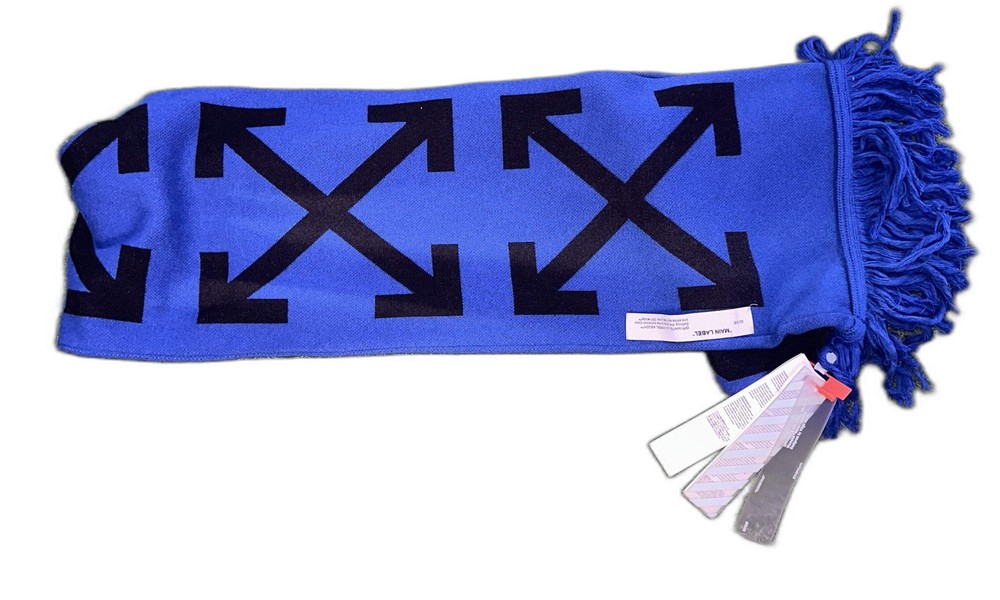 New Off White Blue Scarf