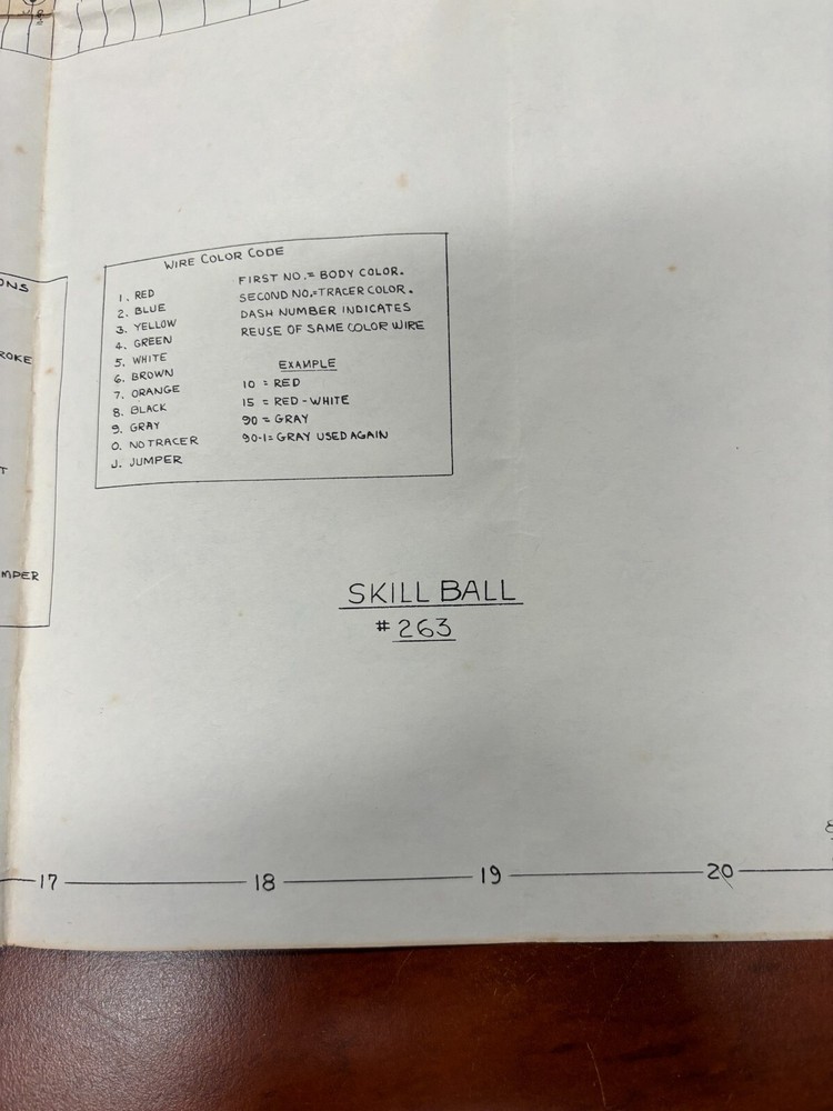 ORIGINAL-WILLIAMS-SKILL BALL-PINBALL-SCHEMATICS