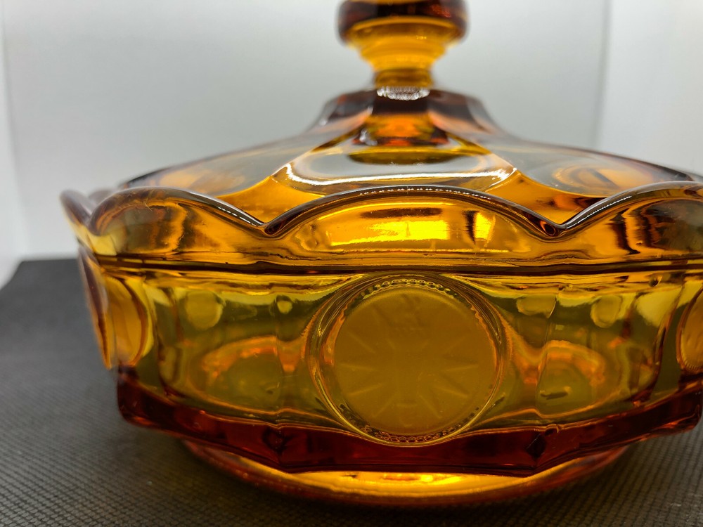 Fostoria Candy Dish Amber Non Footed