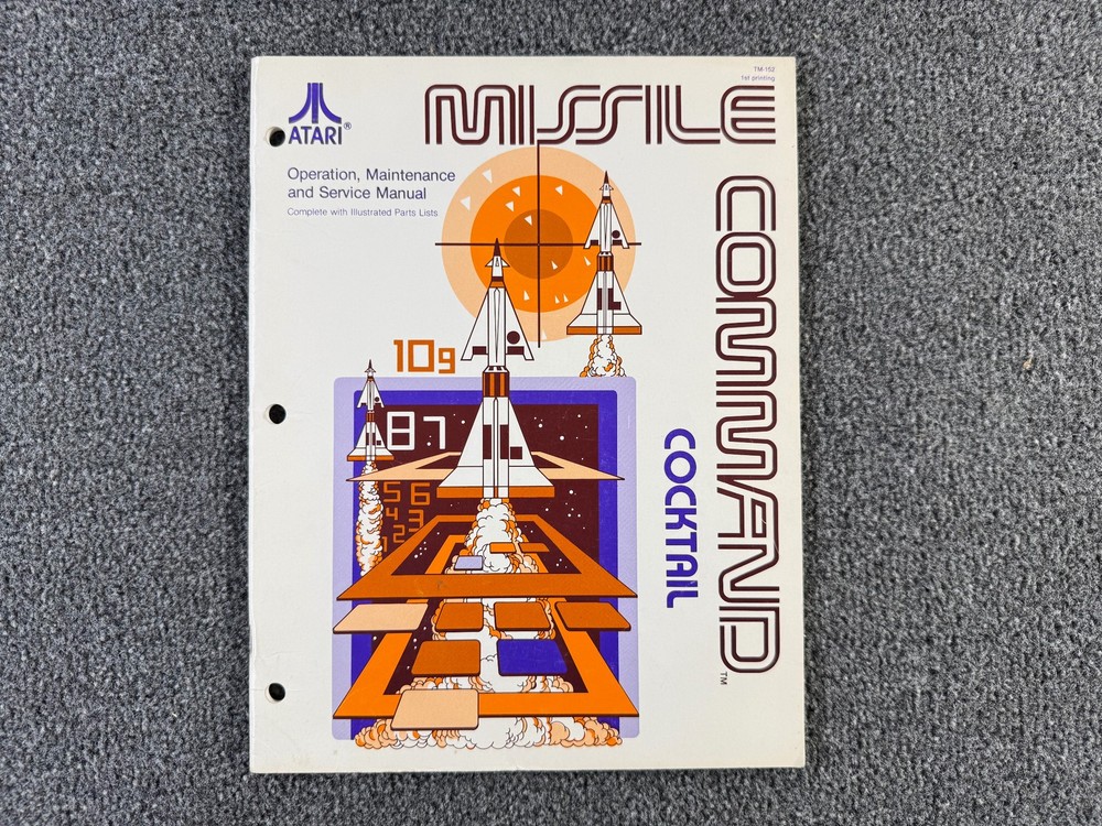 Atari Missile Command Arcade Video Game Manual ORIGINAL