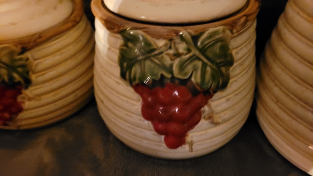 3 piece ceramic canister set