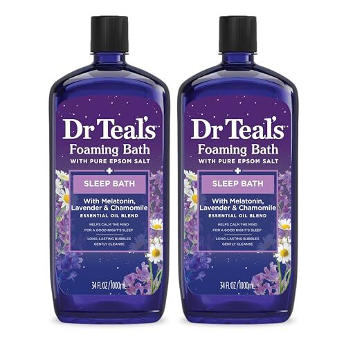 Dr Teal's Foaming Bath with Epsom Salt Lavender & Chamomile 34 fl oz 2 Pack