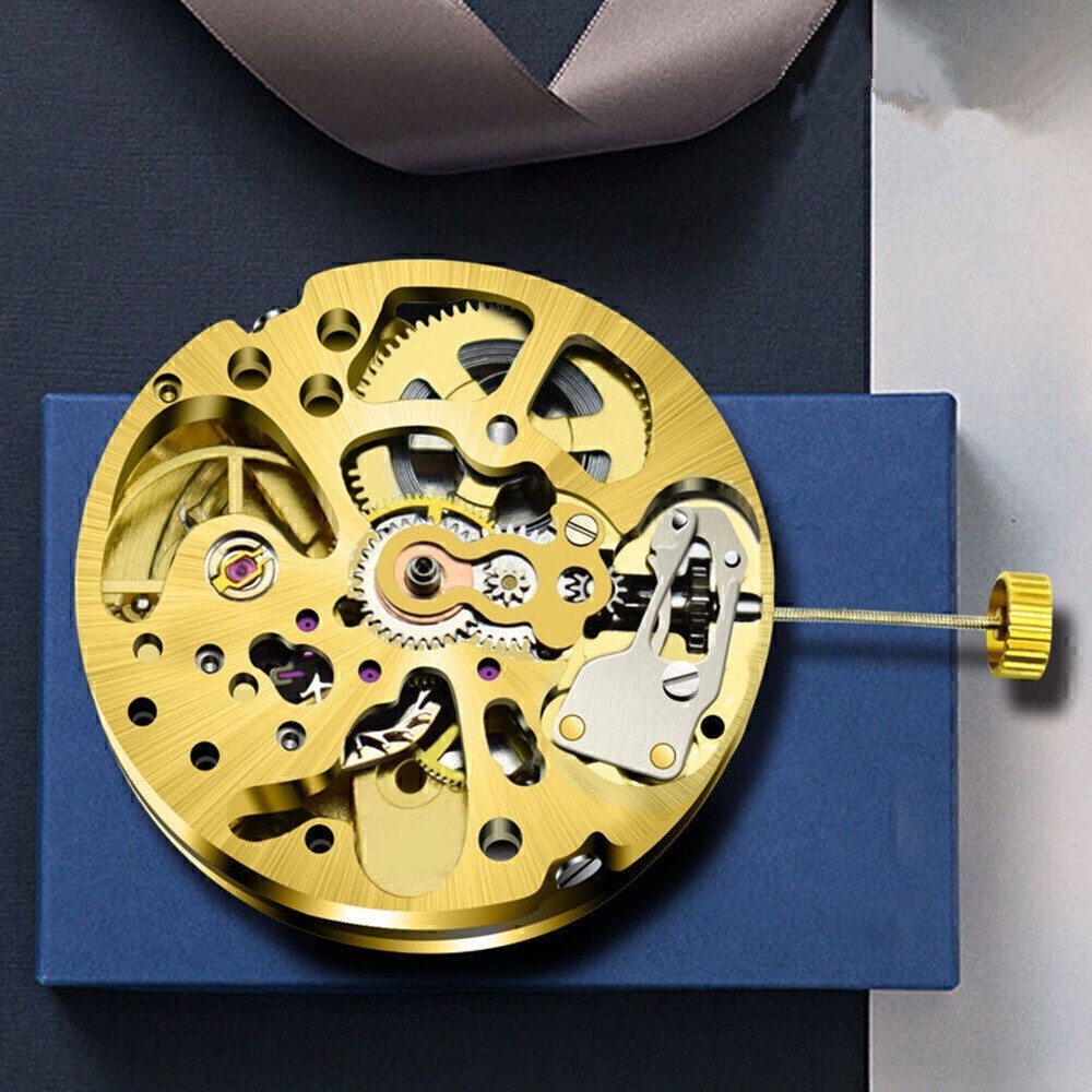 Gold Skeleton 2004 Movement Radiation Pattern Fully Automatic Watch Movement