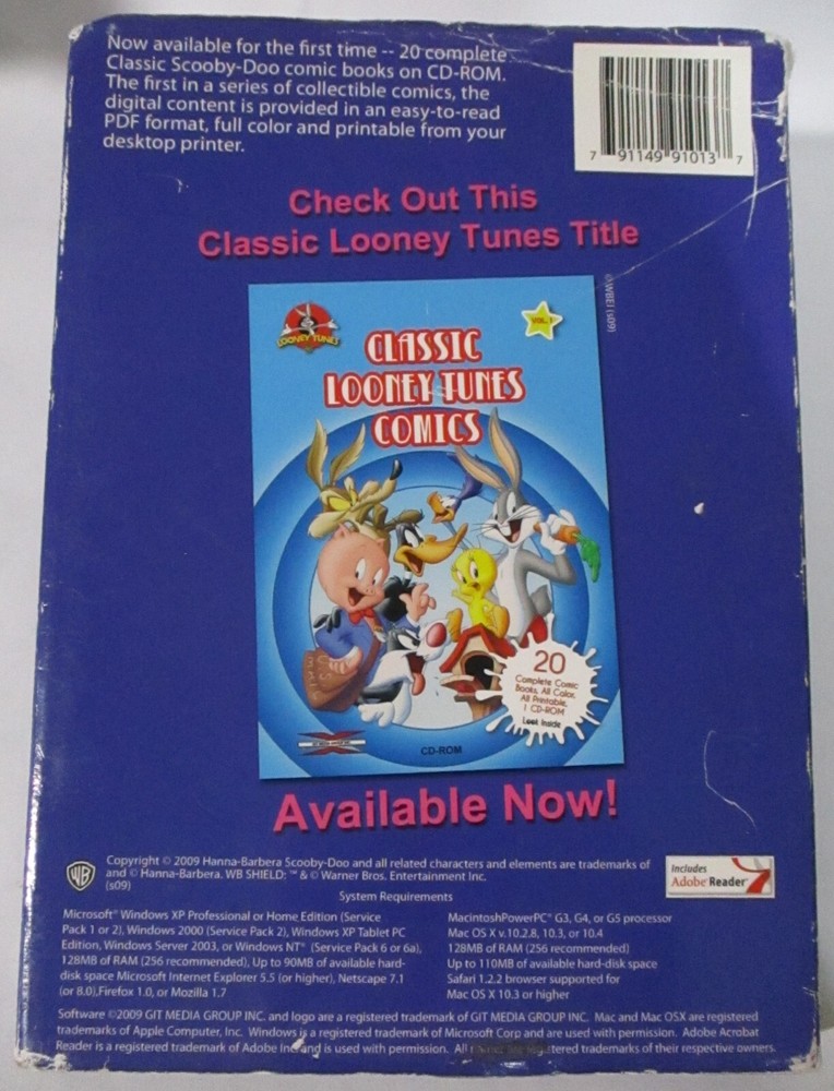 Scooby-Doo Classic Comics Vol. 1 CD-ROM for PC W/ 20 Printable Comics