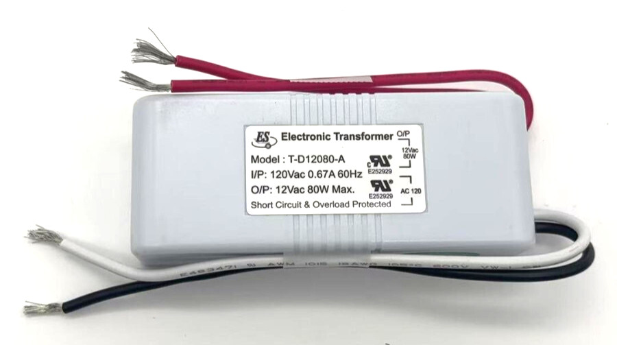 Replacement Anchorn ES 80W, UL Electronic Transformer 120V To 12V