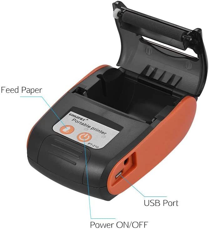 Portable Thermal Printer Handheld 58mm Receipt Printer for Retail Stores