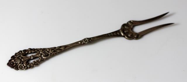Vintage German 800 Silver Pickle Fork 5” - 4094