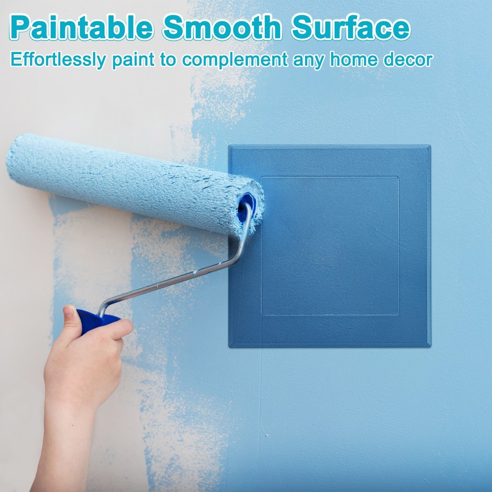 2-Pack Access Panel for Drywall, 5x5" Plastic Removable [Black, Square]