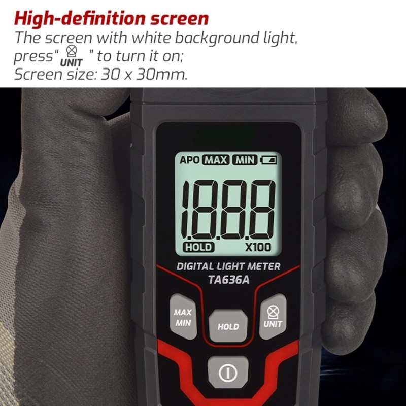 Luxmeter Light Intensity Tester for Efficient Light Analysis Easy Data Transfer